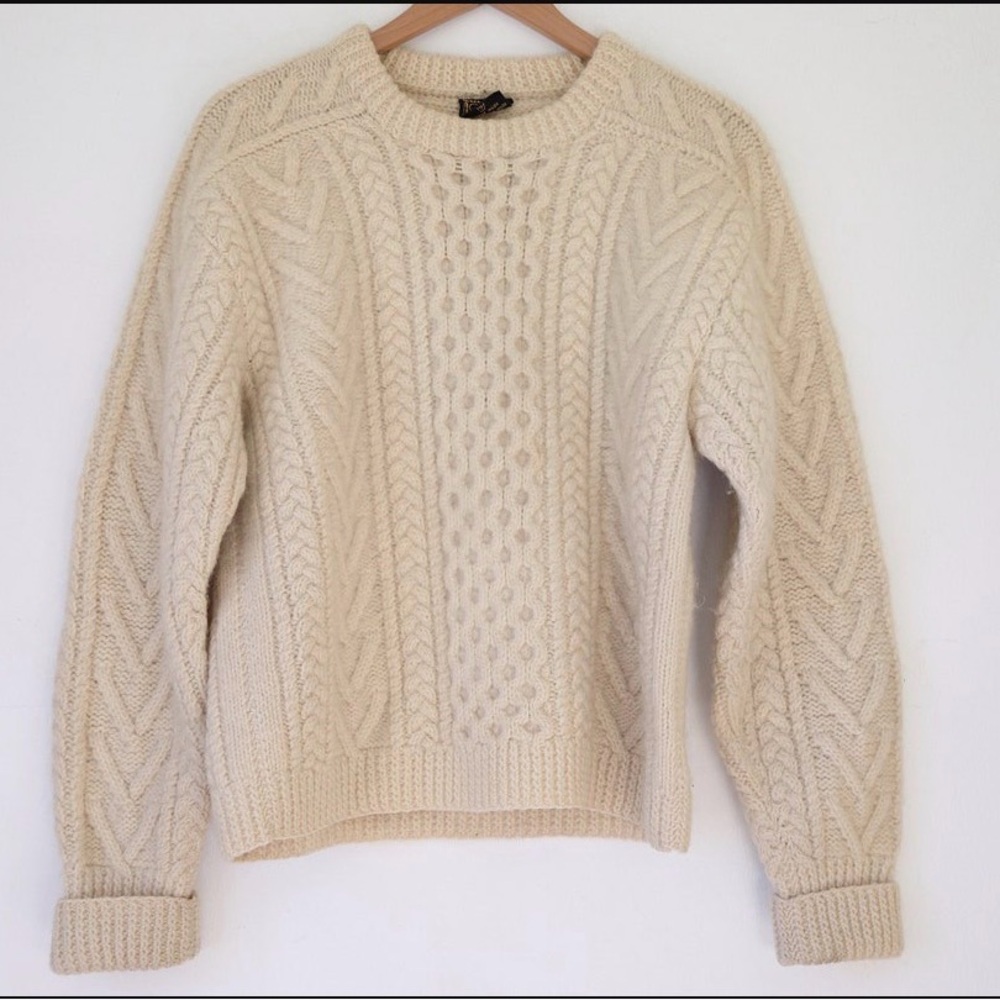 Gaeltarra Wool Fisherman Sweater M